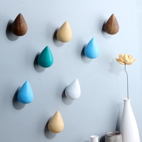 Wall Coat Rack Hooks Wood Wall Hooks Decorative On The Wall Of Water Droplets Wall Hooks For Clothes Hanger