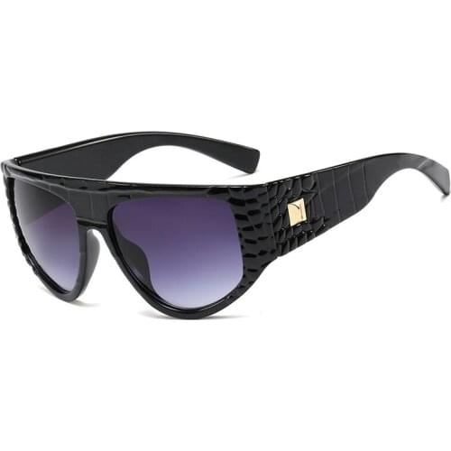 New 2020 Fashion Big Frame Sunglasses Women Oversized Round Unique Design Ladies Flat Top Glasses Luxury Large UV400 Men Oculos