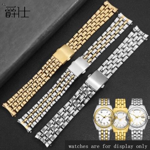 Watch accessoreis 19 20mm Fine steel strap silver golden bracelet for 777/787 series men and women stainless steel watch chain