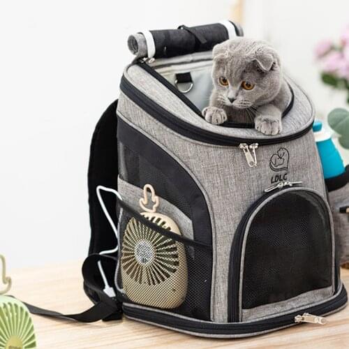 Pet Dog Cat Carrier Backpack Breathable Ventilated Travel Bag for Outdoor