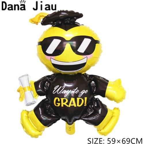 DanaJiau school graduation Baloon boy GRAD student way to go Back To School Party Decorations Birthday Decoration wholesale gift