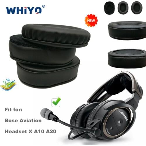Replacement Ear Pads for Bose Aviation Headset X A10 A20 A 10 Headset Parts Leather Cushion Velvet Earmuff Earphone Sleeve Cover
