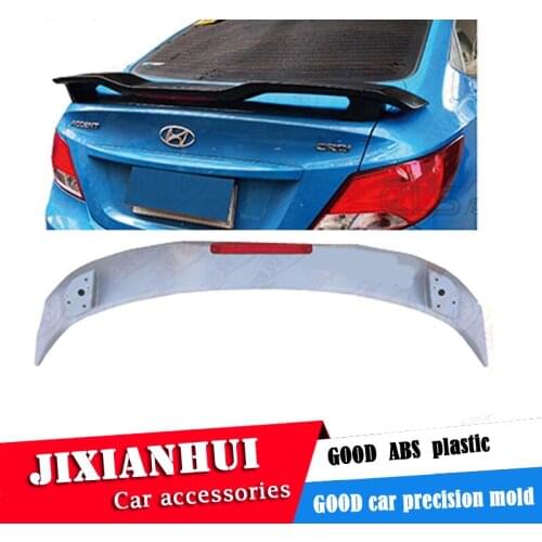 For Hyundai Accent Spoiler 2011-2015 VERNA Accent Spoiler FTY ABS plastic Material Car Rear Wing Color Rear Spoiler