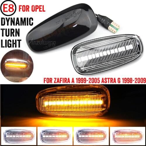 LED Dynamic Side Marker Turn Signal Blinker Flowing Water Blinker Flashing Light For Opel Zafira A 1999-2005 Astra G 1998-2009