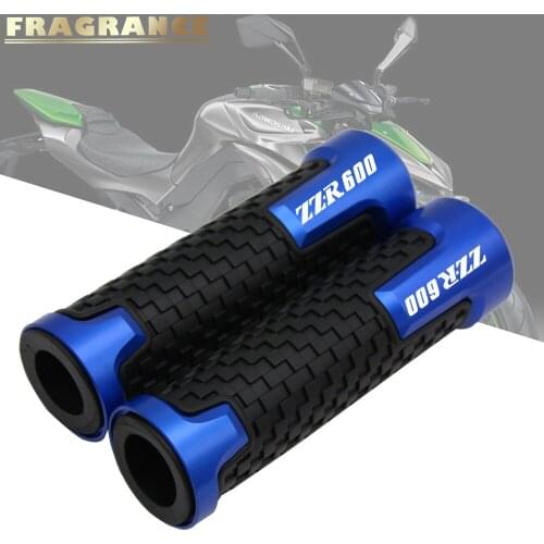 Universal 22mm 7/8'' CNC Aluminum Rubber Motorcycle Anti-Skid Handle Grips grips handlebar for KAWASAKI ZZR 600 ZX6R ZX 636