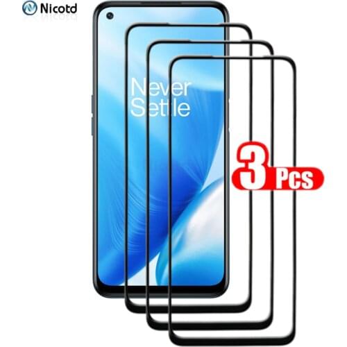3Pcs Full Cover Tempered Glass Screen Protector For Oneplus Nord N10 N100 N200 5G Full Glue Glass For 1+ Nord N10 N100 N200 5G