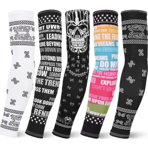 New trend cashew flower sleeve ice silk arm guard men and women outdoor sports riding sunscreen ice sleeve