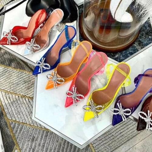 2021 Women Pumps Bowknot Open Toe Sexy Sandals Ladies High Heels Females Outdoor Party Dress Brand New Fashion Shoes For Lady
