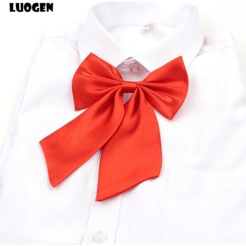 1 Piece Classic Japanese School Student Girls JK Uniform Bow Tie Cute Pure Colors Lolita Cosplay Necktie 9 Color Wholesale Price