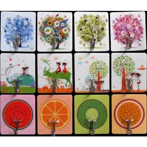 1 Pcs Transparent Strong Cartoon Self-adhesive Storage Hook Suction Heavy-duty Suction Cup Rack Bathroom Kitchen Accessories