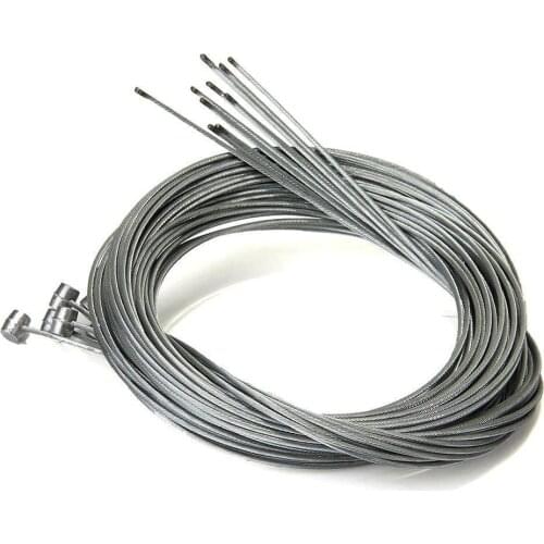 10Pcs 1.75M Road Mountain Bike Brake Line Bicycle Core Inner Wire Line Speed Lines Fixed Gear Shifter Gear Brake Cable Sets