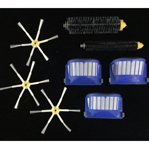 2016 Cheapest can track AeroVac Filter,Side Brush,Bristle & Flexible Beater Brush for iRobot Roomba 600 610 620 625 630 650 660