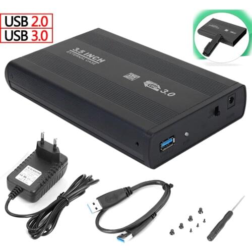 3.5 inch HDD Dock SATA to USB 3.0 2.0 External Hard Drive Disk Case Adapter USB3.0 HDD Enclosure For 3.5 HDD SSD Case Box