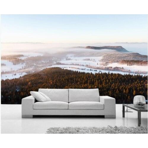 Custom photo 3d wallpaper Winter forest heavy snow landscape living room home decor 3d wall murals wallpaper for walls 3 d