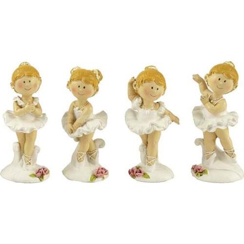 4PCS/SET ENNAS Collection 2.56" H Garden Style Ballerina Girls Figurines Best Birthday Gifts