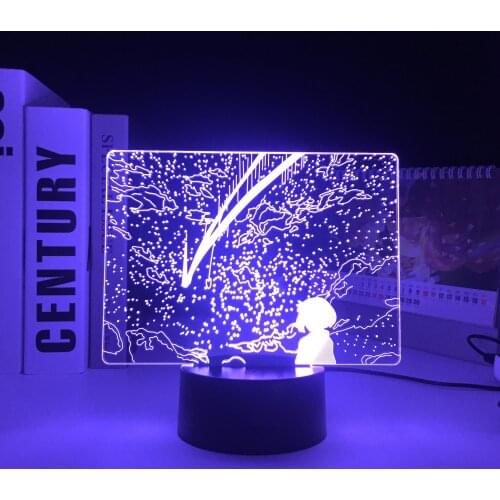 Anime 7Color Lamp Your Name for Kid Bedroom Decor Table Lamp Child Birthday Gift Manga Your Name LED Night Light