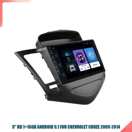 Car Stereo Radio 9'' Android 9.1 Quad-core RAM 1GB ROM 16GB GPS WIFI For Chevrolet Cruze 2009-2014 With Canbus