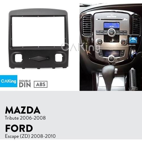 Car Fascia Radio Panel for MAZDA Tribute 2006-2008 / FORD Escape (ZD) 2008-2010 Dash Kit Install Facia Plate Adapter Cover Bezel