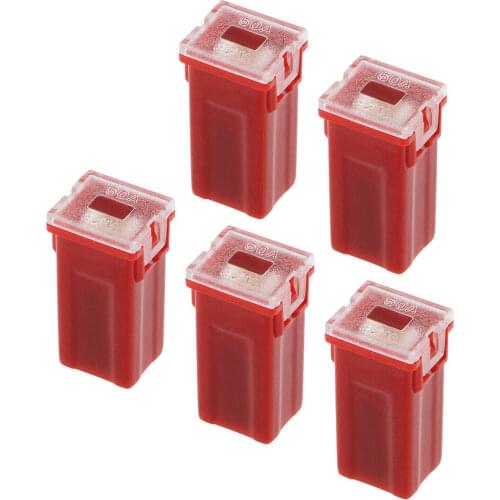 Automotive Mini Cartridge Fuse 32V 50A Female Terminal Car Truck Vehicle 5pcs