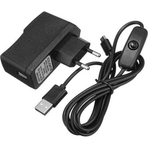 Cdragon Raspberry Pi 3 Model B+ 5V 2.5A Power Charger Adapter Supply Micro USB Charging Cable with Switch for Raspberry Pi 3 2