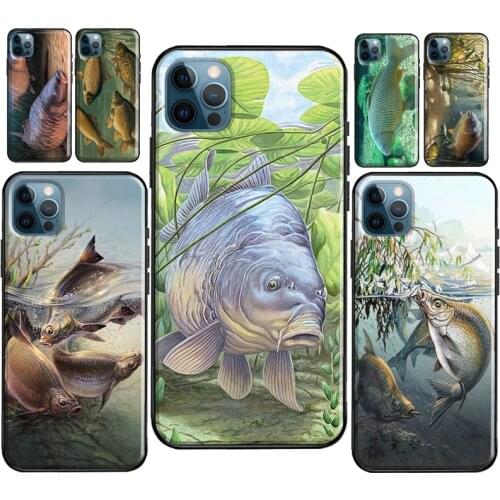 CARP FISH FISHING For iPhone 11 Pro Max XS X XR SE 2020 6S 7 8 Plus Case For iPhone 12 mini 12 Pro Max