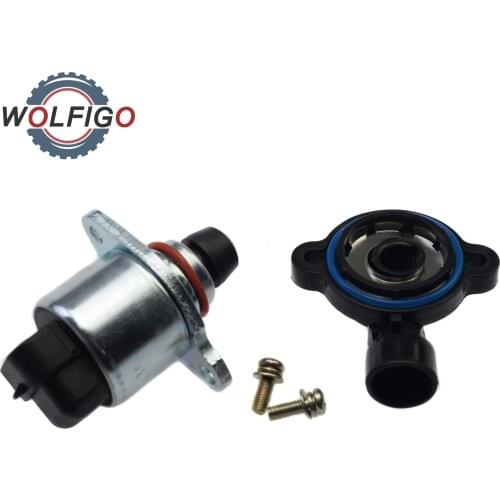 WOLFIGO Throttle Position Sensor & Idle Air Control Valve Set For Chevrolet GMC Oldsmobile 17113209 AC147 3843751 8171238520