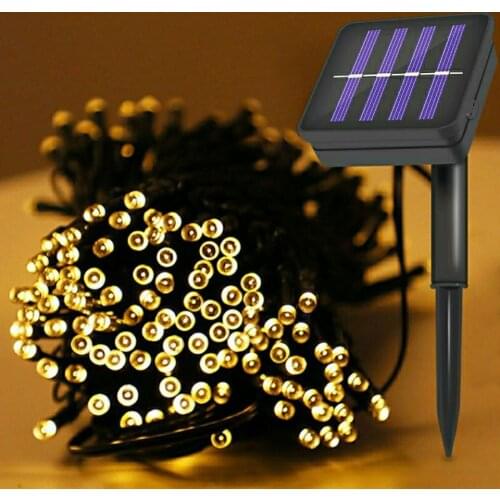 String Lamps Garden Waterproof Outdoor Lighting 5M 6.5M 7M Xmas Holiday Christmas Decorations Fairy Solar Battery Patio Lights