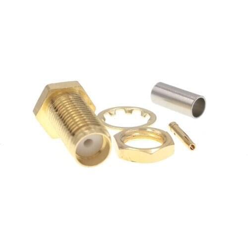 SMA Female RF Connector Crimp For RG316 RG174 LMR100 Cable