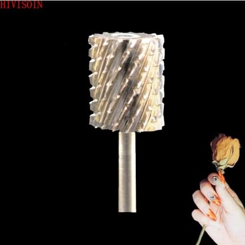 HIVISOIN-5PCS- Carbide Nail Drill Bit - Big Barrel Bit - (Silver)-60018080