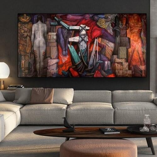 Famous Painting Wall Art Poster And Prints Jorge Gonzalez Camarena mural Liberacion Pictures for Living Room Cuadros Decoration