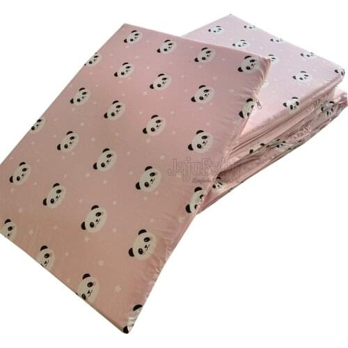 Jaju Baby Handmade, Pink Panda Crib Side Protection Special Size, Baby Barrier Set