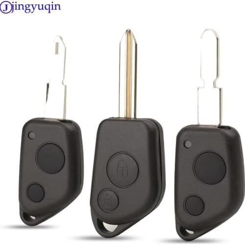Jingyuqin 20ps 2 Btns Replacement Entry Key Remote Fob Shell Case Uncut For Citroen Elysee Saxo Xsara Picasso Berlingo Key Case