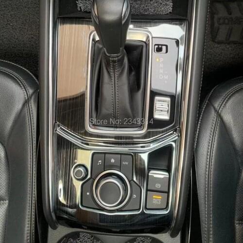 For Mazda CX-5 CX5 KF 2017-2019 2020 Interior Gear Lever Panel Cover Trim Stainless Steel Auto Parts For Right Steering Wheel