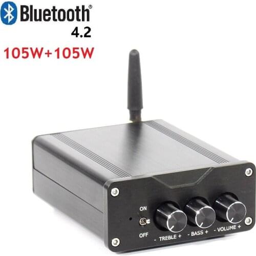 Mini Bluetooth Class D Power Amplifier 2.0 TPA3221 NE5532 Digital Amplify 105W+105W DC18V-30V