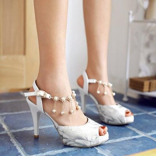 Fashion Print Women Sandals Summer 2021 New Buckle Strap Crystal Sandals Female High Heels With Platforms Sandales Womens Shoes