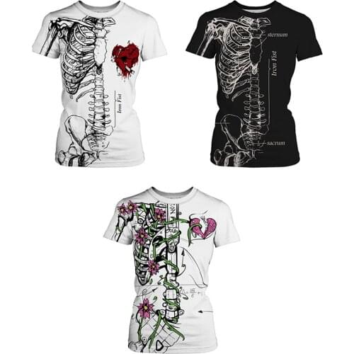 Unisex Couple Matching Creative Halloween Heart 3D Print Funny T Shirts Womens Mens Harajuku Fashion Casual Tees Tops Costume