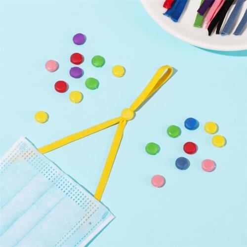 100pcs Plastic Flat Spiral Buckle Adjustable Bead Anti-slip Mask Buckle Elastic Band Cap Mask Stopper Ear Cord Drawstring Button