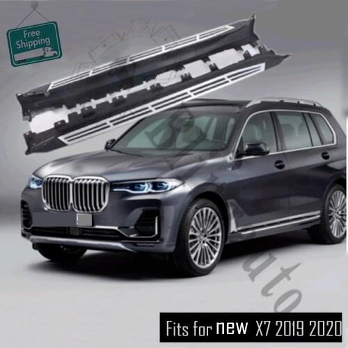 2Pcs left right Aluminium side step fit for B-M-W X7 G07 2019 2020 running board Nerf bar pedal protector