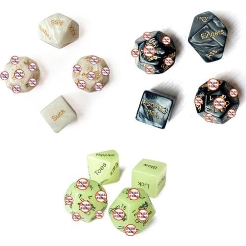 Sexy Dice Set ABS Plastic Fluorescence/White/Black Dice Funny Posture/English Entertainment Toy