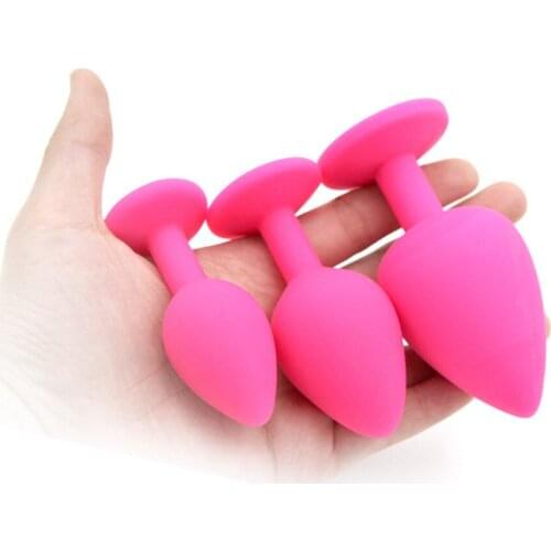 Silicone Big Butt Plug Unisex Sex Stopper 3 Different Size Erotic Adult Toys for Men Women Male Female Anal Trainer Dilator Shop