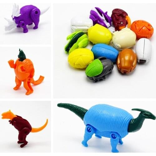 3pcs/pack Super Mini Deformation Dinosaur Egg Novelty Puzzle Assembled Toys Dinosaur Toys Children Funny Toy Dropship 3*4cm