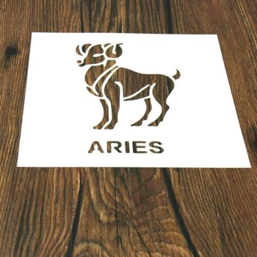 1PC Aries Constellations Shaped Reusable Stencil Airbrush Painting Art DIY Home Decor Scrap booking Album Crafts