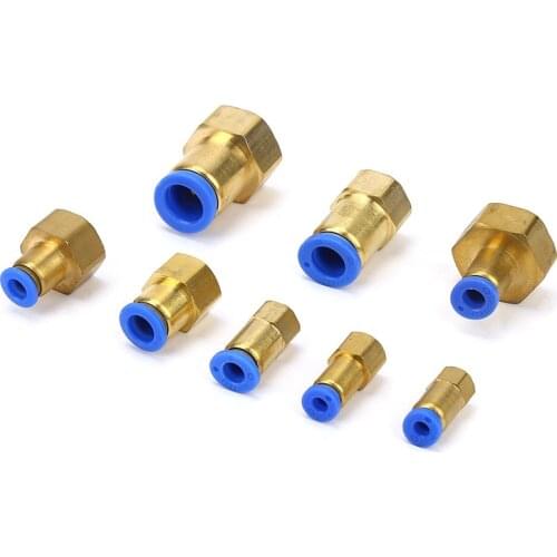 4mm 6mm 8mm 10mm 12mm Tube To 1/8" 1/4" 3/8" 1/2" BSP Female Straight One Touch Air Pneumatic Pipe Fitting Quick Connector
