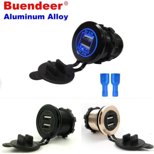 5V 4.2A Universal Dual USB Car Motorcycle Boat Cigarette Lighter Charger Power Adapter Socket Plug For Mobile Phone