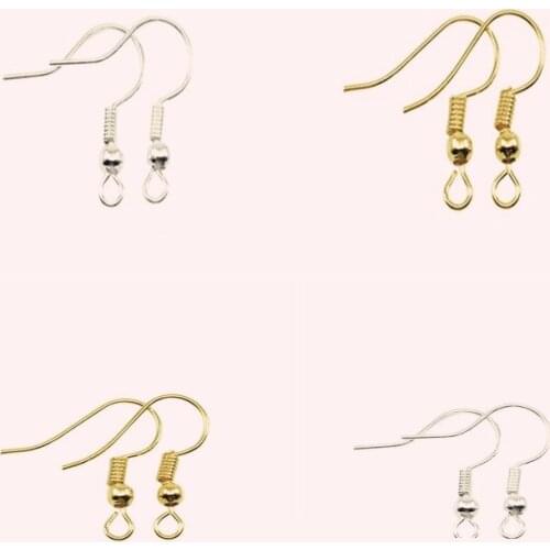 100pcs/lot 20x17mm Earring Findings Ear Clasps Hooks Fittings DIY Jewelry Making Accessories Iron Hook Ear wire Jewelry Supplies