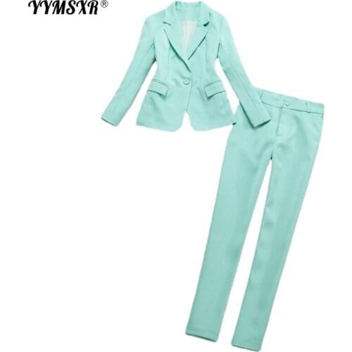 Pants Suit Women Summer 2021 New Professional Wear Temperament Goddess Fan Fashion Western Style Jacket + Pants 2-piece Set