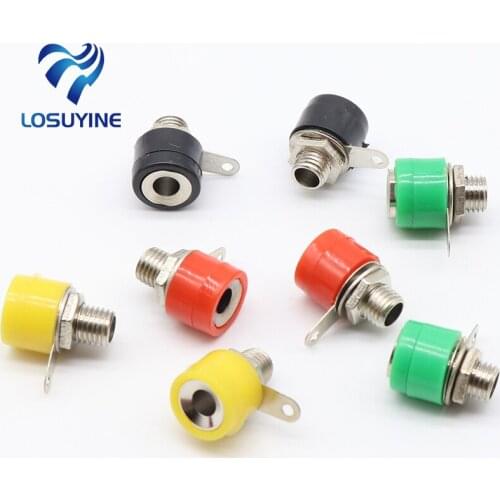 10pcs/lot 4mm banana binding post 4mm banana socket Free shipping 5color/lot