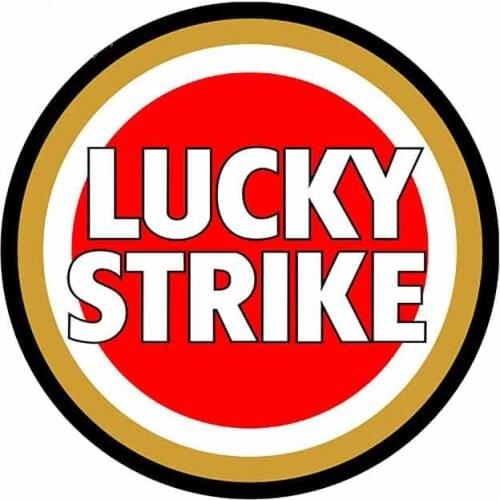13cm X 13cm for Lucky Strike Funny Car Stickers Vinyl Car Sticker Fashion Motorcycle Bumper Window Decal Laptop Stickers