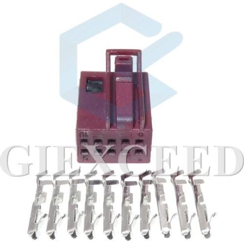 2 Sets 10 Pin Auto Rearview Mirror Taillight Plug Car Sunroof Door Cable Socket For Benz