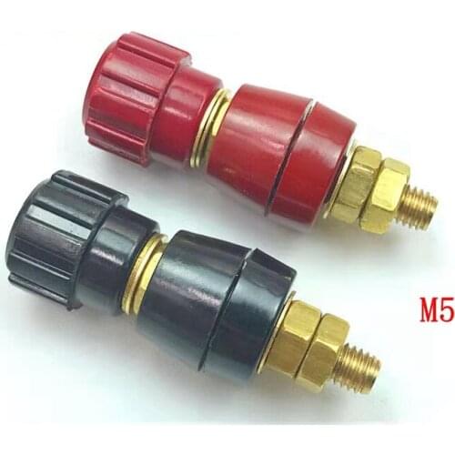 2pcs Copper rod cap terminal M5welding machine inverter power line terminal clamp